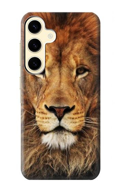 W2870 Lion King of Beasts Funda Carcasa Case y Caso Del Tirón Funda para Samsung Galaxy S24