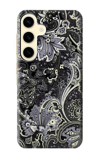 W3251 Batik Flower Pattern Funda Carcasa Case y Caso Del Tirón Funda para Samsung Galaxy S24