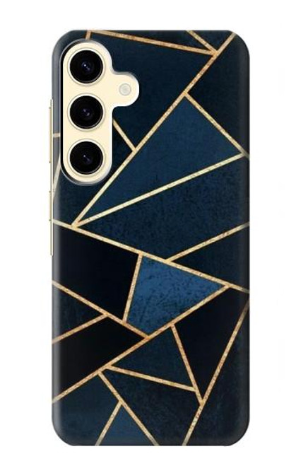 W3479 Navy Blue Graphic Art Funda Carcasa Case y Caso Del Tirón Funda para Samsung Galaxy S24