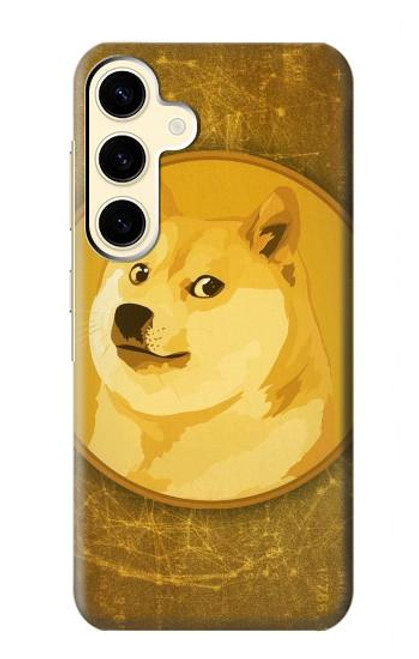 W3826 Dogecoin Shiba Funda Carcasa Case y Caso Del Tirón Funda para Samsung Galaxy S24