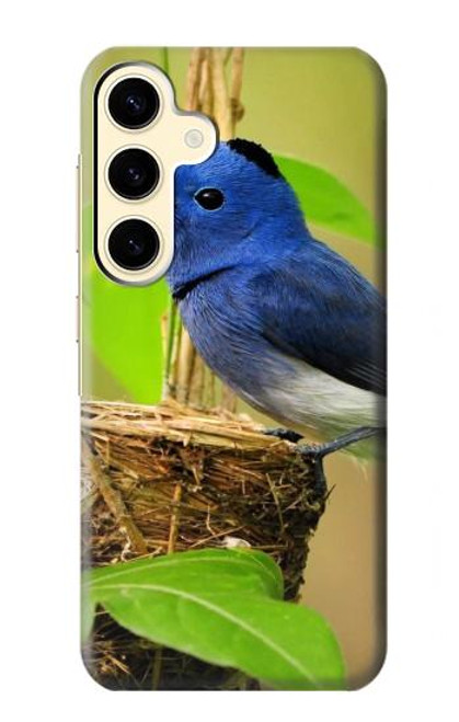 W3839 Bluebird of Happiness Blue Bird Funda Carcasa Case y Caso Del Tirón Funda para Samsung Galaxy S24