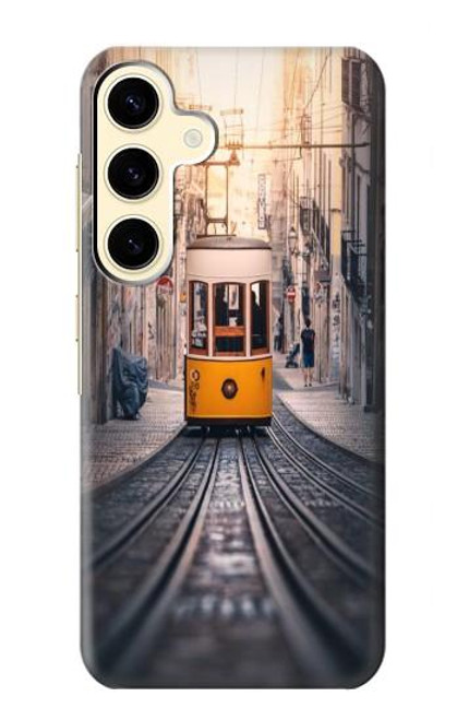 W3867 Trams in Lisbon Funda Carcasa Case y Caso Del Tirón Funda para Samsung Galaxy S24