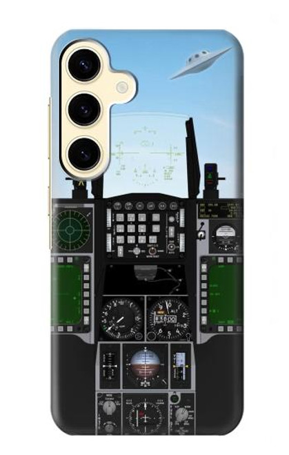 W3933 Fighter Aircraft UFO Funda Carcasa Case y Caso Del Tirón Funda para Samsung Galaxy S24