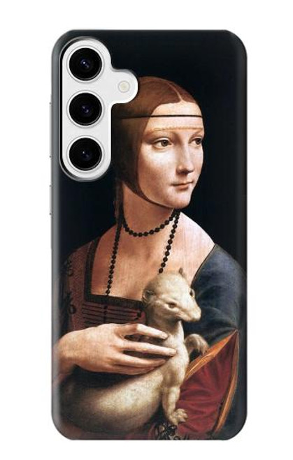 W3471 Lady Ermine Leonardo da Vinci Funda Carcasa Case y Caso Del Tirón Funda para Samsung Galaxy S24 Plus