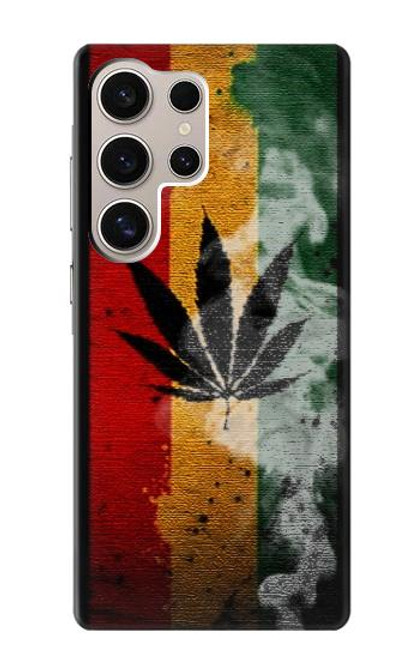 W3890 Reggae Rasta Flag Smoke Funda Carcasa Case y Caso Del Tirón Funda para Samsung Galaxy S24 Ultra