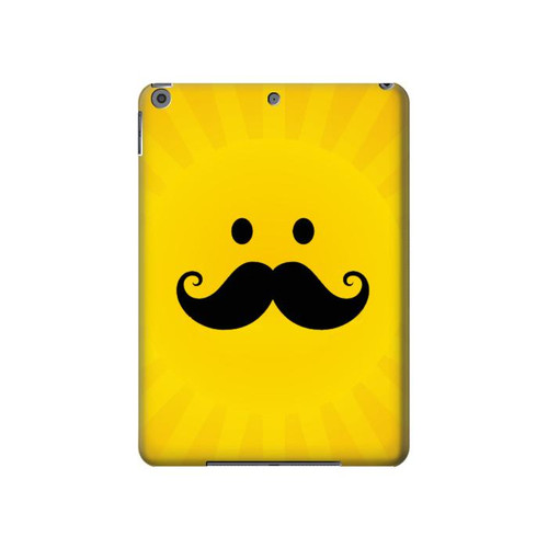W1145 Yellow Mustache Sun Funda Carcasa Case para iPad 10.2 (2021,2020,2019), iPad 9 8 7