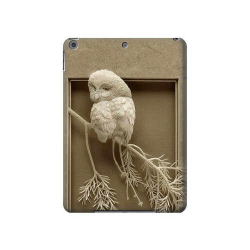 W1386 Paper Sculpture Owl Funda Carcasa Case para iPad 10.2 (2021,2020,2019), iPad 9 8 7