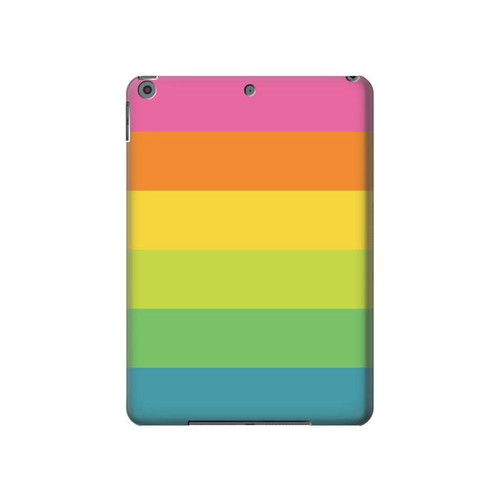 W2363 Rainbow Pattern Funda Carcasa Case para iPad 10.2 (2021,2020,2019), iPad 9 8 7