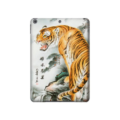 W2750 Oriental Chinese Tiger Painting Funda Carcasa Case para iPad 10.2 (2021,2020,2019), iPad 9 8 7