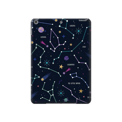 W3220 Star Map Zodiac Constellations Funda Carcasa Case para iPad 10.2 (2021,2020,2019), iPad 9 8 7