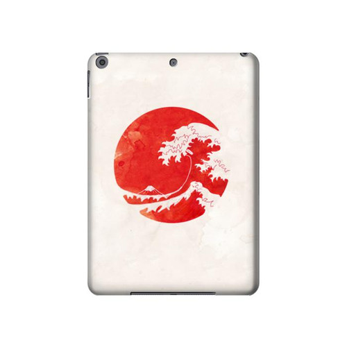 W3237 Waves Japan Flag Funda Carcasa Case para iPad 10.2 (2021,2020,2019), iPad 9 8 7