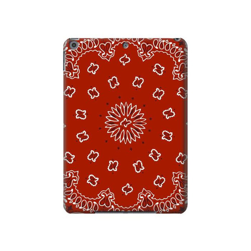 W3355 Bandana Red Pattern Funda Carcasa Case para iPad 10.2 (2021,2020,2019), iPad 9 8 7