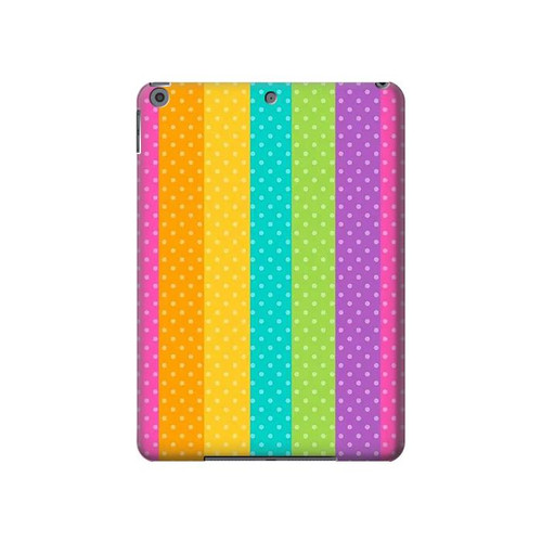 W3678 Colorful Rainbow Vertical Funda Carcasa Case para iPad 10.2 (2021,2020,2019), iPad 9 8 7