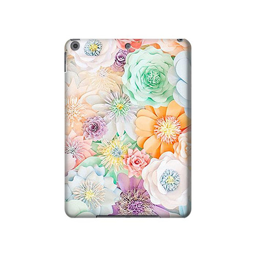 W3705 Pastel Floral Flower Funda Carcasa Case para iPad 10.2 (2021,2020,2019), iPad 9 8 7