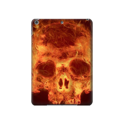 W3881 Fire Skull Funda Carcasa Case para iPad 10.2 (2021,2020,2019), iPad 9 8 7