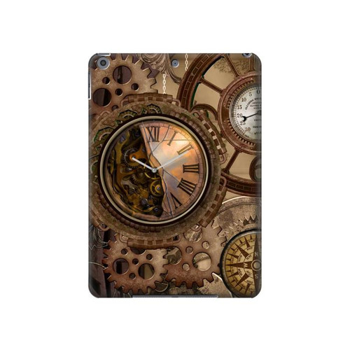 W3927 Compass Clock Gage Steampunk Funda Carcasa Case para iPad 10.2 (2021,2020,2019), iPad 9 8 7