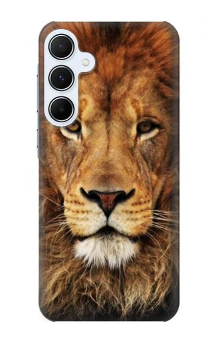 W2870 Lion King of Beasts Funda Carcasa Case y Caso Del Tirón Funda para Samsung Galaxy A55 5G