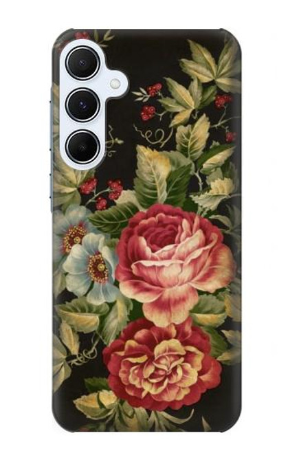 W3013 Vintage Antique Roses Funda Carcasa Case y Caso Del Tirón Funda para Samsung Galaxy A55 5G