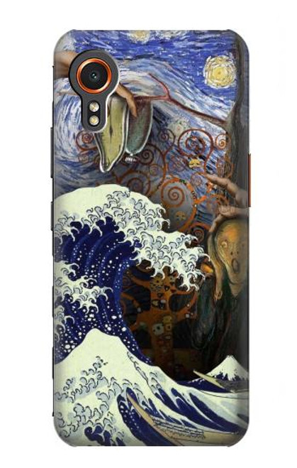 W3851 World of Art Van Gogh Hokusai Da Vinci Funda Carcasa Case y Caso Del Tirón Funda para Samsung Galaxy Xcover7