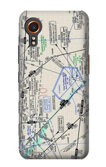 W3882 Flying Enroute Chart Funda Carcasa Case y Caso Del Tirón Funda para Samsung Galaxy Xcover7