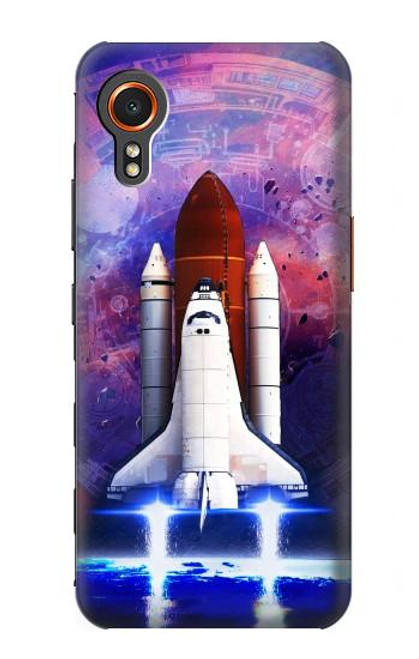 W3913 Colorful Nebula Space Shuttle Funda Carcasa Case y Caso Del Tirón Funda para Samsung Galaxy Xcover7