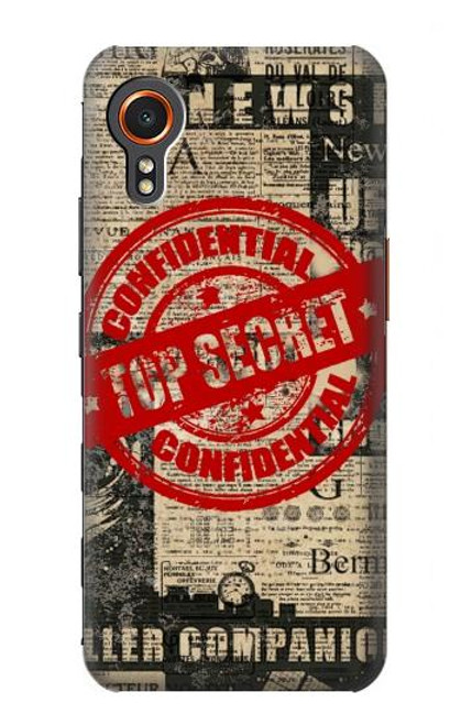 W3937 Text Top Secret Art Vintage Funda Carcasa Case y Caso Del Tirón Funda para Samsung Galaxy Xcover7