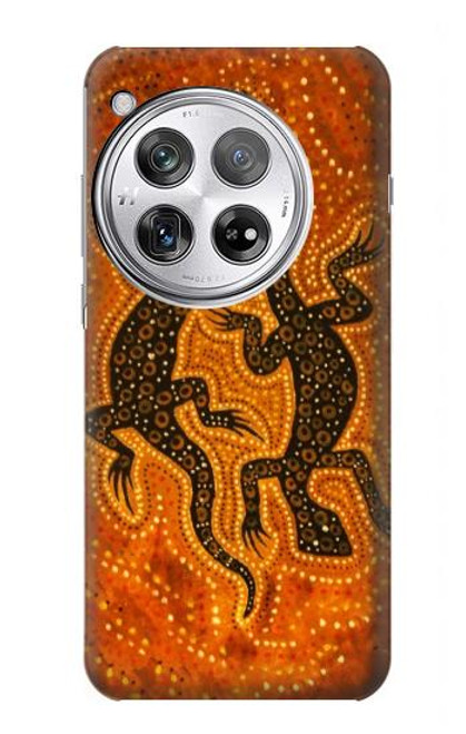 W2901 Lizard Aboriginal Art Funda Carcasa Case y Caso Del Tirón Funda para OnePlus 12