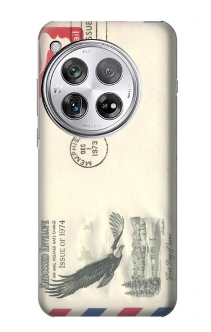 W3551 Vintage Airmail Envelope Art Funda Carcasa Case y Caso Del Tirón Funda para OnePlus 12