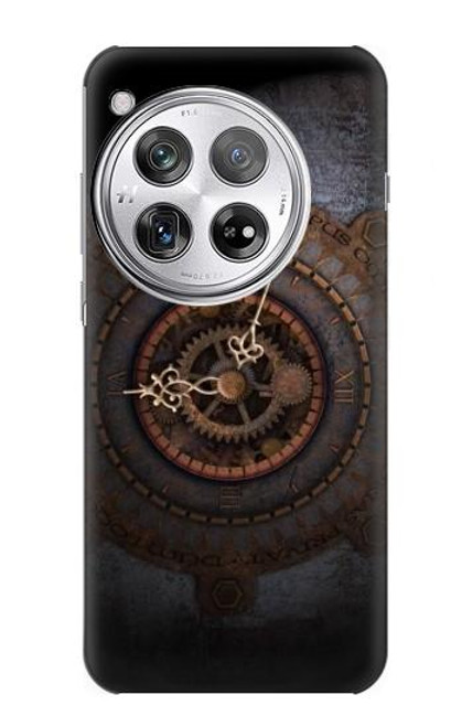 W3908 Vintage Clock Funda Carcasa Case y Caso Del Tirón Funda para OnePlus 12