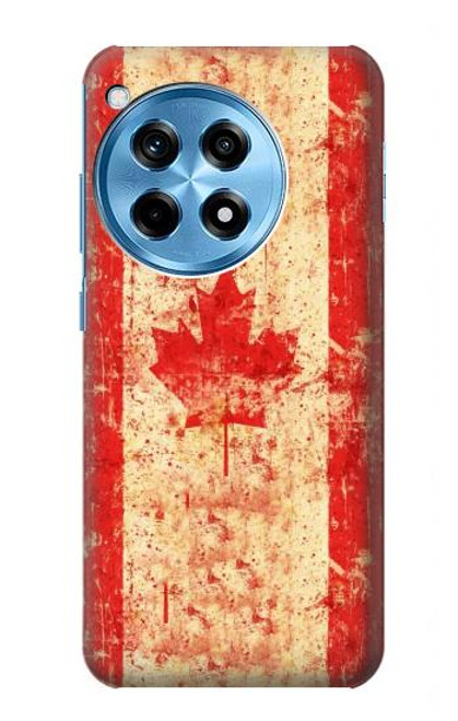 W1603 Canada Flag Old Vintage Funda Carcasa Case y Caso Del Tirón Funda para OnePlus 12R