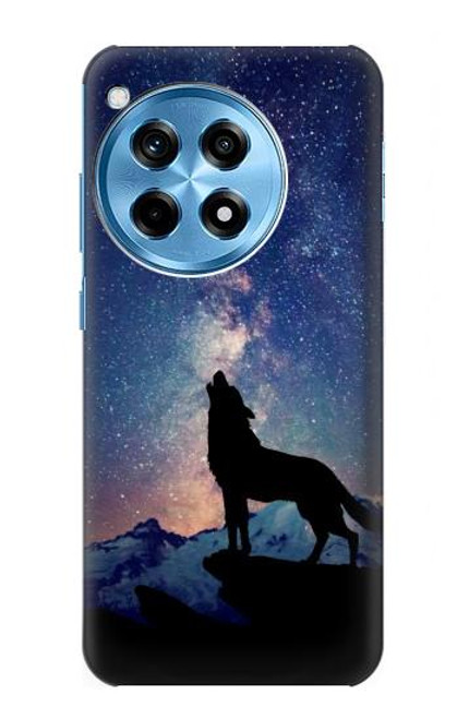 W3555 Wolf Howling Million Star Funda Carcasa Case y Caso Del Tirón Funda para OnePlus 12R