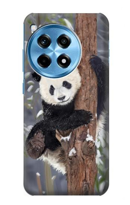 W3793 Cute Baby Panda Snow Painting Funda Carcasa Case y Caso Del Tirón Funda para OnePlus 12R