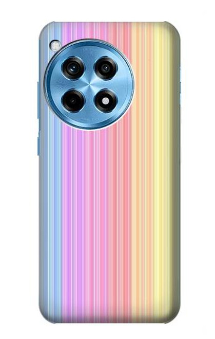 W3849 Colorful Vertical Colors Funda Carcasa Case y Caso Del Tirón Funda para OnePlus 12R