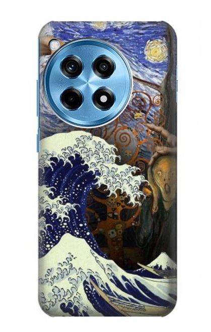 W3851 World of Art Van Gogh Hokusai Da Vinci Funda Carcasa Case y Caso Del Tirón Funda para OnePlus 12R