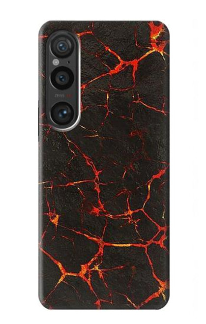 W3696 Lava Magma Funda Carcasa Case y Caso Del Tirón Funda para Sony Xperia 1 VI