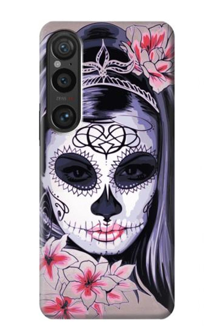 W3821 Sugar Skull Steam Punk Girl Gothic Funda Carcasa Case y Caso Del Tirón Funda para Sony Xperia 1 VI