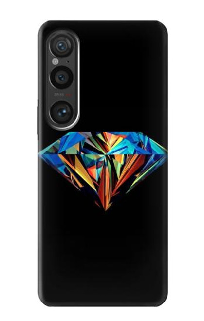 W3842 Abstract Colorful Diamond Funda Carcasa Case y Caso Del Tirón Funda para Sony Xperia 1 VI