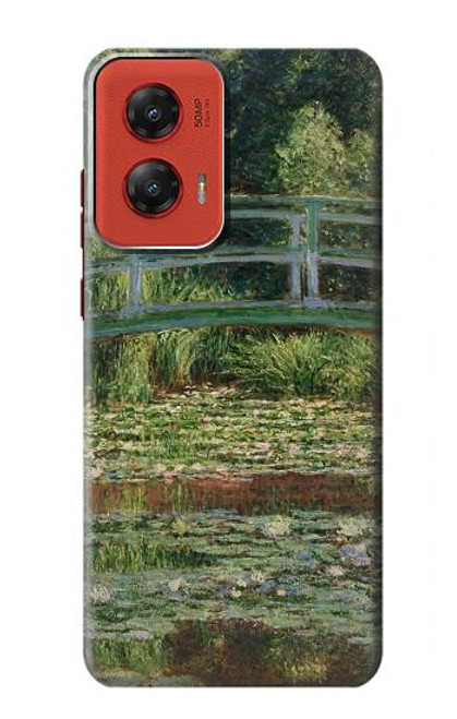 W3674 Claude Monet Footbridge and Water Lily Pool Funda Carcasa Case y Caso Del Tirón Funda para Motorola Moto G Stylus 5G (2024)
