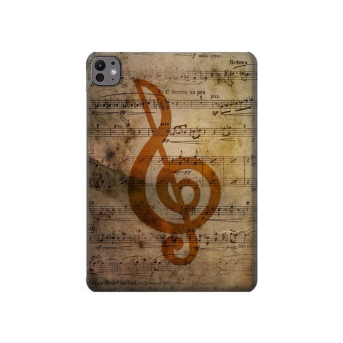 W2368 Sheet Music Notes Funda Carcasa Case para iPad Pro 11 (2024)