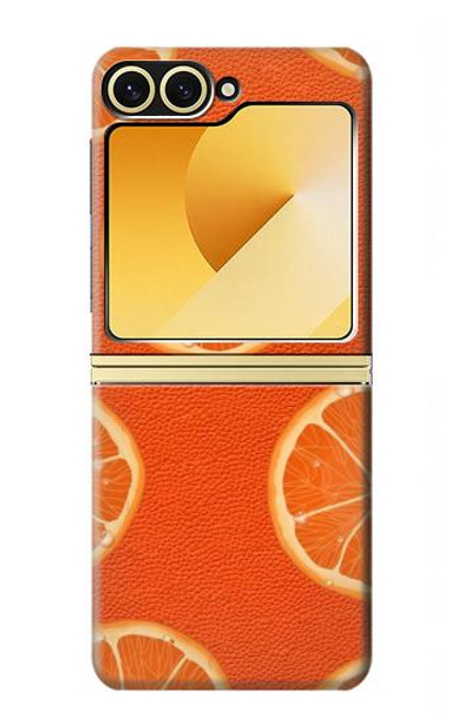 W3946 Seamless Orange Pattern Funda Carcasa Case y Caso Del Tirón Funda para Samsung Galaxy Z Flip 6