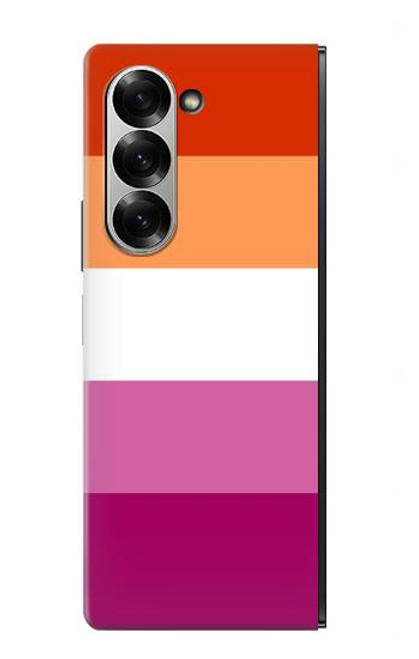 W3887 Lesbian Pride Flag Funda Carcasa Case y Caso Del Tirón Funda para Samsung Galaxy Z Fold 6