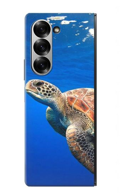 W3898 Sea Turtle Funda Carcasa Case y Caso Del Tirón Funda para Samsung Galaxy Z Fold 6