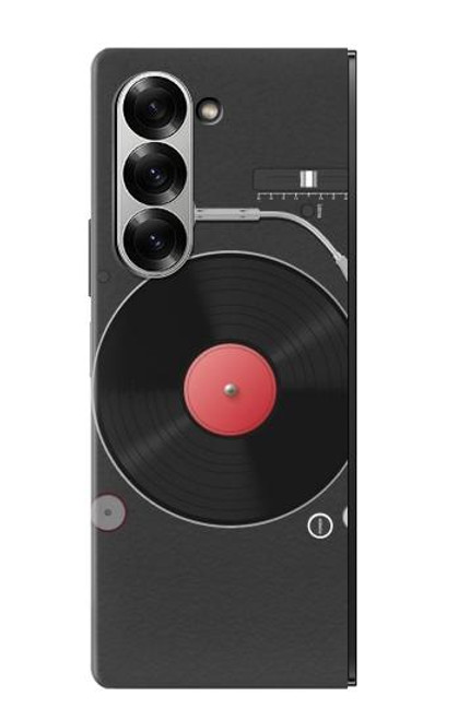 W3952 Turntable Vinyl Record Player Graphic Funda Carcasa Case y Caso Del Tirón Funda para Samsung Galaxy Z Fold 6