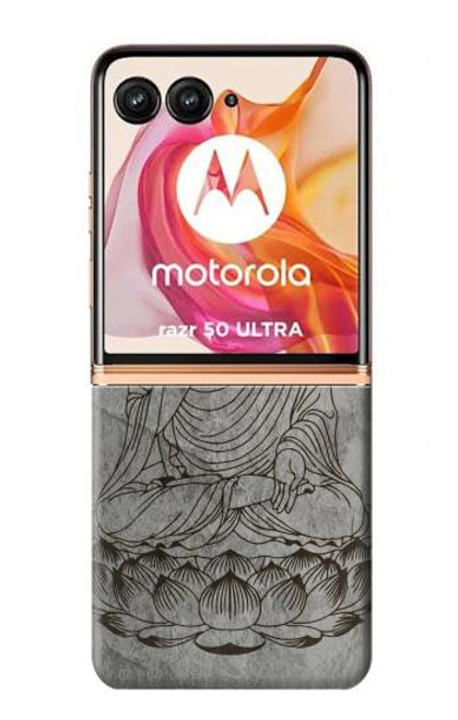 W3873 Buddha Line Art Funda Carcasa Case y Caso Del Tirón Funda para Motorola Razr 50 Ultra