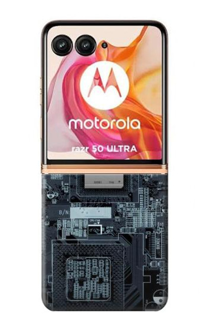 W3880 Electronic Print Funda Carcasa Case y Caso Del Tirón Funda para Motorola Razr 50 Ultra