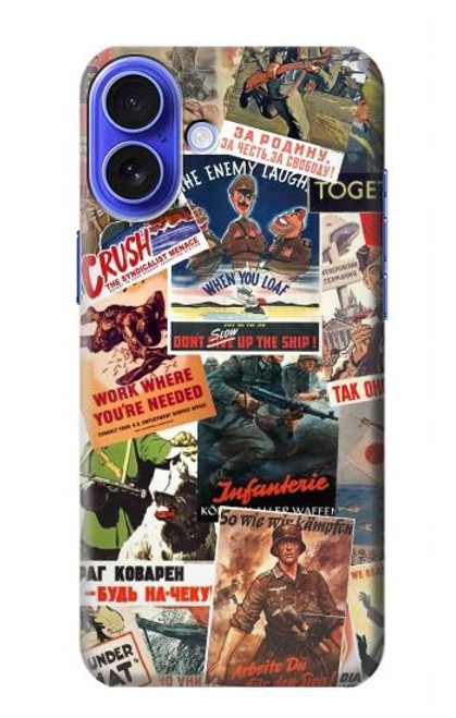 W3905 Vintage Army Poster Funda Carcasa Case y Caso Del Tirón Funda para iPhone 16