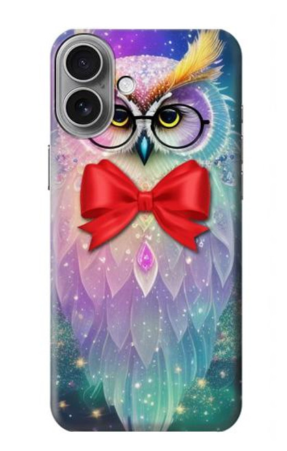 W3934 Fantasy Nerd Owl Funda Carcasa Case y Caso Del Tirón Funda para iPhone 16 plus