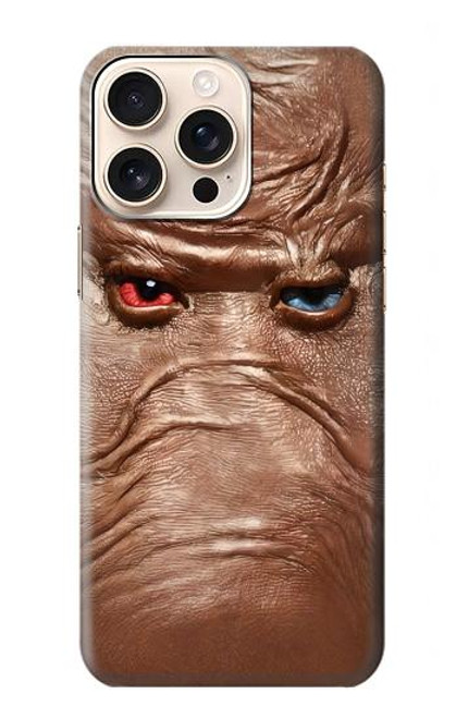 W3940 Leather Mad Face Graphic Paint Funda Carcasa Case y Caso Del Tirón Funda para iPhone 16 pro max