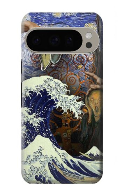 W3851 World of Art Van Gogh Hokusai Da Vinci Funda Carcasa Case y Caso Del Tirón Funda para Google Pixel 9 Pro