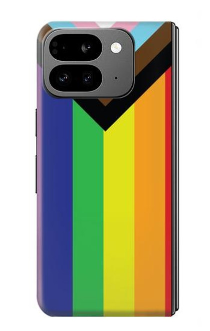 W3846 Pride Flag LGBT Funda Carcasa Case y Caso Del Tirón Funda para Google Pixel 9 Pro Fold